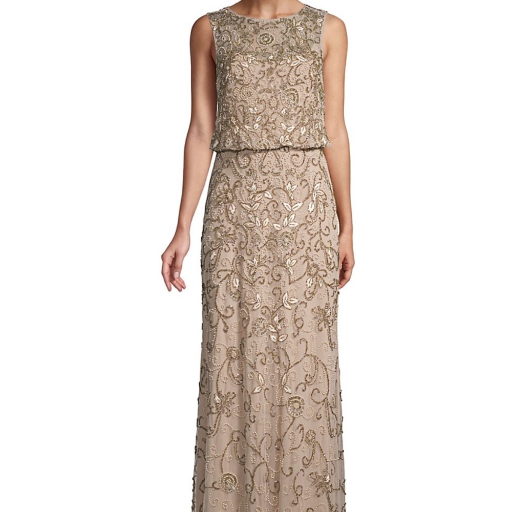 aidan mattox blouson gown